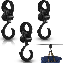 Ramínka Walker Hook, černá, otočná o 360, 4 ks