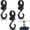 Κρεμάστρες Walker Hook Μαύρες Περιστρεφόμενες 360 4 τεμάχια 1