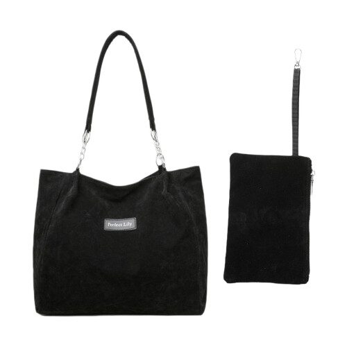 Set composto da borsa tote e pochette da donna, capiente e resistente.