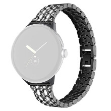 (Style C Google Pixel Watch 2, Multicolor) For Google Pixel Watch 2/Pixel Watch Metal Rhinestone Decor Replacement Watch Strap Wrist Band Pink