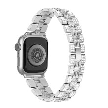 (Style E Apple Watch SE (2022), Silver) For Apple Watch Series 6/5/4/SE 44mm/SE (2022) 44mm Thread Watch Band+Shiny PC Watch Case Cover