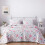 Florales Steppdecken-Set, Queen-Size, weich, wendbar, Boho-Stil 1