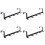 4X  Wide over the Door Rack Wrought Iron Hook Black 1