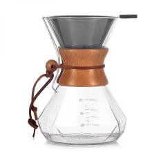 Cafetière à filtre de 590 ml avec carafe en verre résistant à la chaleur et