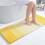 Tapete de corredor para banheiro em microfibra amarela, 119 x 43 cm (47 x 17 polegadas) 1