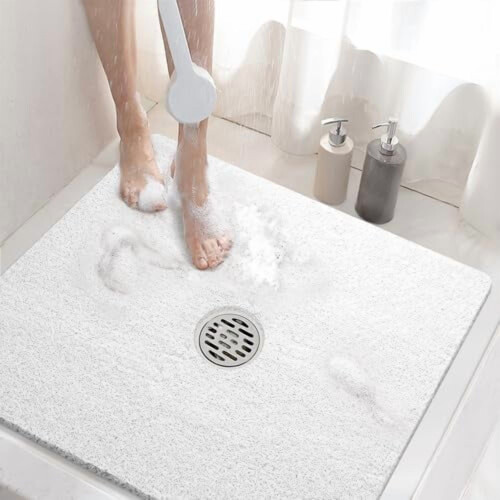 Vierkante antislip douchemat van PVC, 24x24 inch