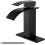 Matte Black Bathroom Faucet Single Handle Deck Mount with 1