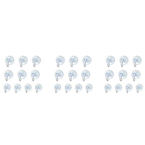 30 Windows Transparent Suction Cup Suction Cup Hook Clothes Jacket Metal Hook