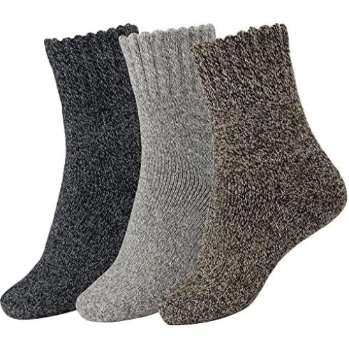 Women's Winter Solid Thick Warm Crew Socks