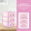 1X Roze Desktop Lade Organizer, Meerdere Opbergbak, Plastic 3