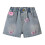 Højtaljede denimshorts med brede ben og elastik til piger 1