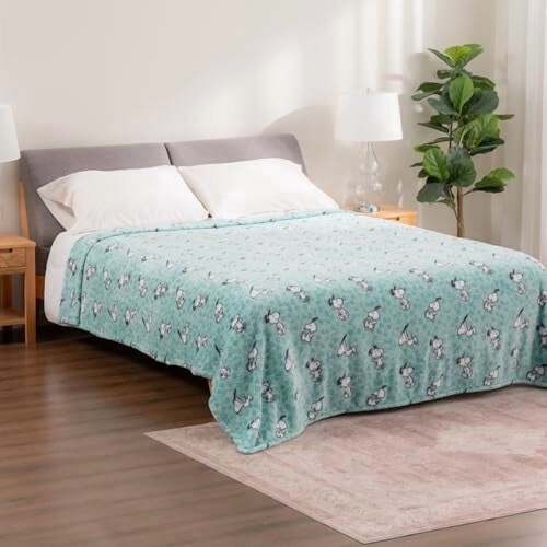 Peanuts Snoopy Plüschdecke aus Samt, Loft, blau, Kingsize, 229 x 274 cm 2