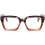 Óculos de grau com armação quadrada grossa clássica e lentes transparentes, sem grau. 2