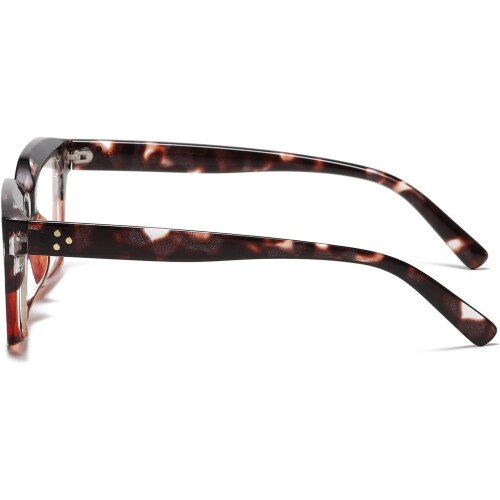 Óculos de grau com armação quadrada grossa clássica e lentes transparentes, sem grau. 2
