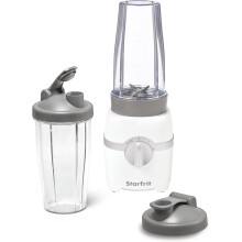 Mixeur individuel, blanc, 300 W, deux gobelets de 828 ml, réglages haute/basse/pulse.