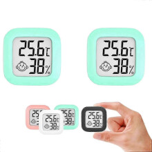 2pcs Indoor Lcd Thermometer Hygrometer, Digital Indoor Thermometer, Portable Temperature And Humidity Monitor