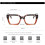 Óculos de grau com armação quadrada grossa clássica e lentes transparentes, sem grau. 5