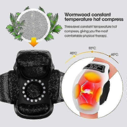 Physiotherapy knee massager with heating and vibration for pain relief