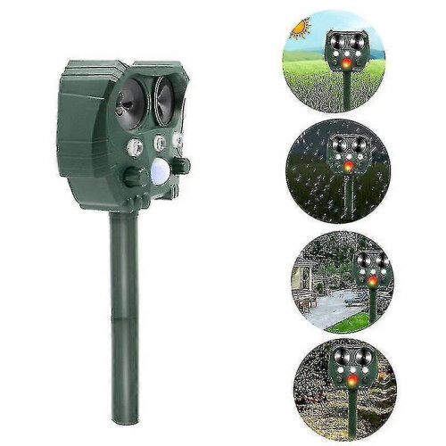 Ultrasonic Animal Repellent Solar Powered Waterproof Animal Repeller 1