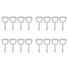 4X Vleesschraper Botstofschraper Botschraper Witte Polyschraper Botstofverwijderaar Vierkante Botstofschraper