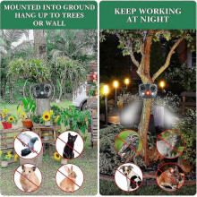Ultrasonic Animal Repellers, Solar Ultrasonic Animal Repellent with Motion Detector, Weatherproof Outdoor Solar Animal Repeller for Garden Lawn Yard F