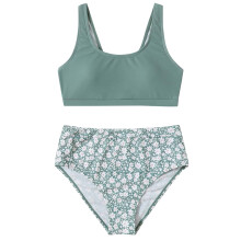 Girls' 2-Piece Floral Swimsuit Set for Ages 9–11