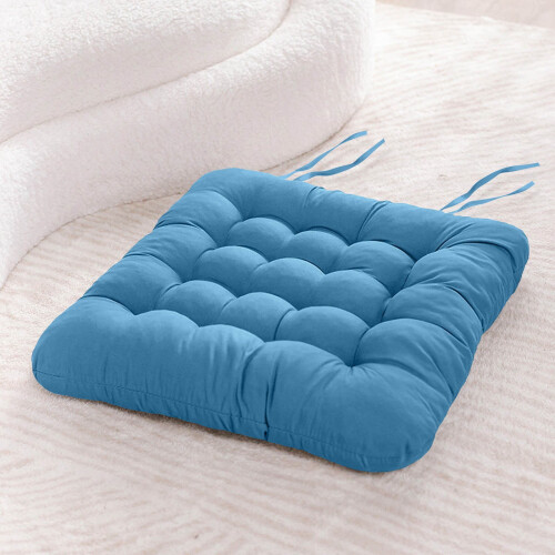 Chair Seat Cushion Velvet Square Solid Color 1 Piece 1