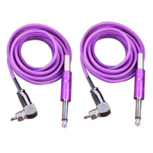 2X Tattoo RCA Clip Cord 180cm Length Silicone Soft Tattoo RCA Connector Cords for Rotary Tattoo Machines
