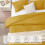 Fluffy Queen Comforter Set Yellow Fleece 3-Piece 4