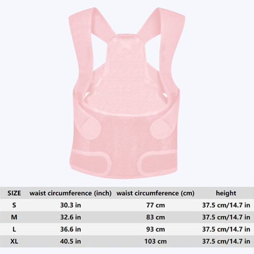 Pink Posture Back Brace til mænd og kvinder – Åndbar 2