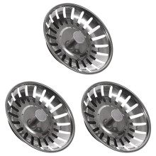 3X Kitchen Sink Strainer Drainer Draining Waste Plug