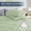 King Comforter Set Sage Green Light Grey 7-Piece 2