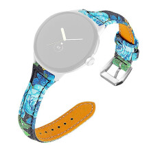 (Style C Google Pixel Watch 2, Multicolor) For Google Pixel Watch 2/Pixel Watch Genuine Watch Band Flower Wrist Strap with Silver Connector