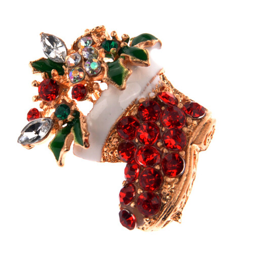 Kerstlaars Broche Met Pin 2