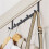 4X  Wide over the Door Rack Wrought Iron Hook Black 2