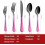 Stainless Steel Flatware Set Purple-Red Black 20-Piece 2