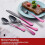 Stainless Steel Flatware Set Purple-Red Black 20-Piece 3