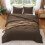 Queen Comforter Set Chocolate Brown 3-Piece Prewashed 2