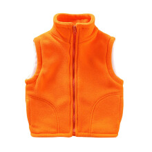Kids Sherpa Fleece Vest Padded Full-Zip Warm Waistcoat with