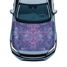 Car Hood Cover Tribal Ethnic Print Car Hood Protective Auto Hoods Waterproof Portable Covers for Most Automotive Sedans Trucks Pickup SUVs