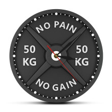 RelóGio de Parede com ImpressãO Criativa Strongman 50Kg para Academia Halteres Halteres MusculaçãO RelóGio de AcríLico Silencioso
