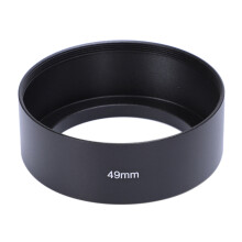 2x 67mm/49mm Mount Standard Metal Lens Hood for