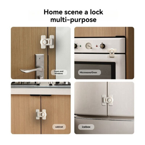 2Pcs Child Safety Oven Locks, High TemperatureResistant ABS Material, Easy No-Tool Installation 2