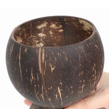 New Natural Coconut Cup Coconut Shell Fruit Beer Coffee Cold Drink Cup Coconut Bowl-4Pcs