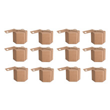 100Pcs Paper Candy Box, Hexagonal Carton Candy Box Gift Box, with Twine and Tag, Wedding Party Supplies