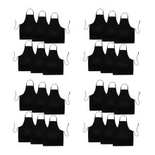 24 Pack Schwarze Küchen Schürze mit 2 Taschen Anti-Schmutzig Schürze Geeignet zum Grillen Küche Kochen Backen Restaurant