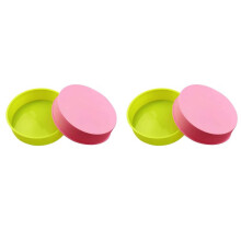 4Pcs Silicone Cake Molds,8 Inch Round Cake Tins,Non Stick Baking Molds,Bakeware for Chocolate Cookies/Breads