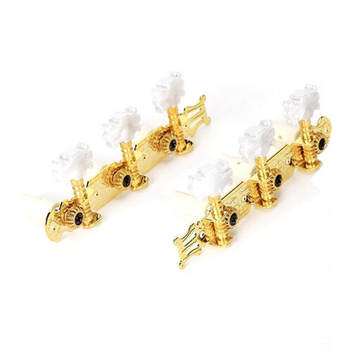2 Sets of Classical-Gold-Proof Knobs White-Headed Classical Guitar String Buttons Guitar Tuning Guitar Accessories 1