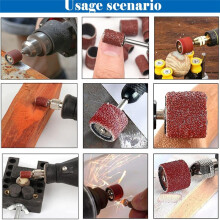 132 Pieces Sanding Drum Set,120 Pieces Aluminum Oxide 120Grit Drum Sander Sanding Sleeves and 12 Pieces Drum Mandrels