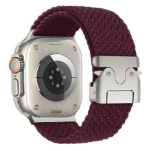 (Wine Red, Multicolor) Braided Strap for Apple Watch Series 10 9 8 7 SE 6 5 4 3 2 1 42mm 41mm 40mm 38mm Watch Band 24mm Par